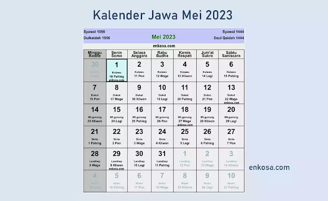 Kalender Jawa Januari 2023 Lengkap Hari Baik